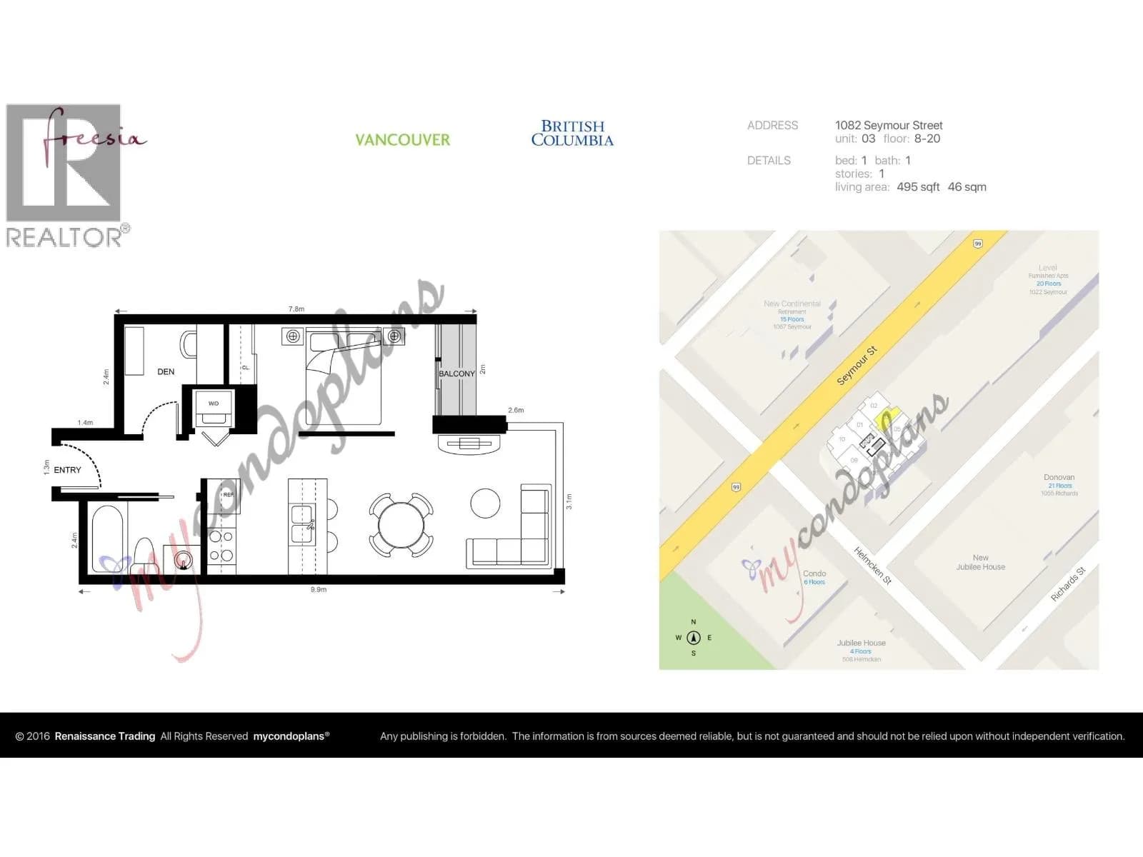 #1203 1082 SEYMOUR STREET, Vancouver, BC photo 2