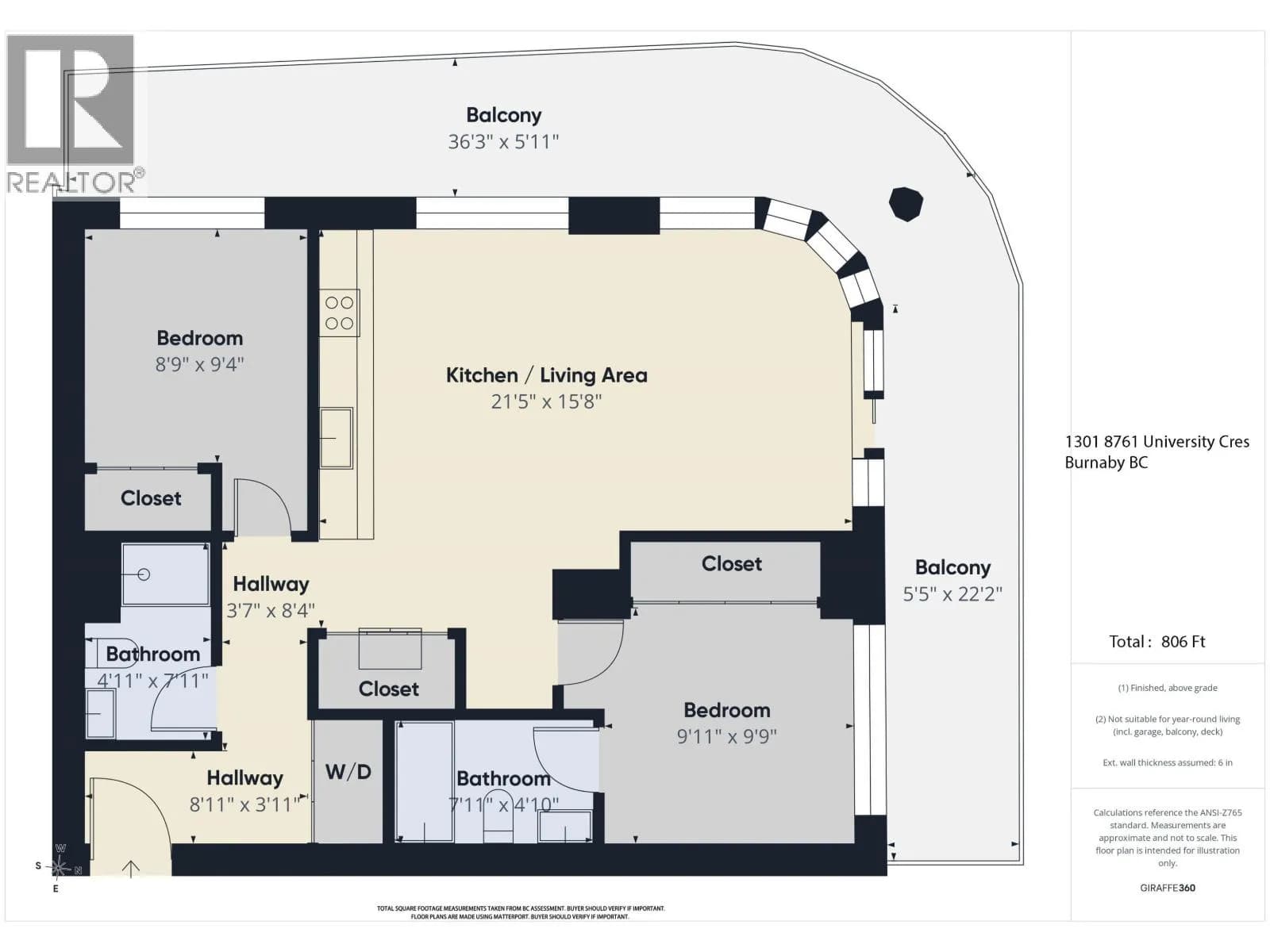 #1301 8761 UNIVERSITY CRESCENT, Burnaby, BC photo 2
